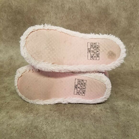 Falls Creek Girls   Size 1-2 Pink Blue Fabric Pull On Ankle Boot Slippers - Picture 8 of 10
